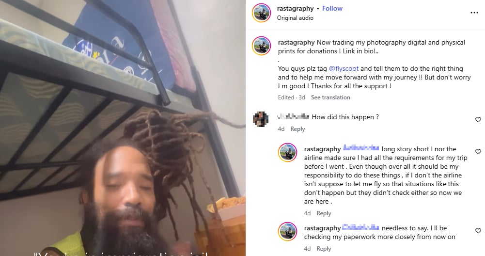 american traveler stranded scoot jail