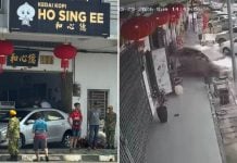 elderly driver crash coffee shop