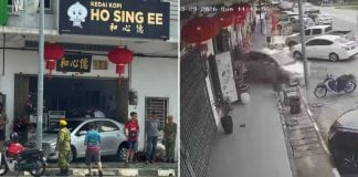 elderly driver crash coffee shop