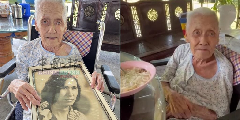 elderly woman meet children left