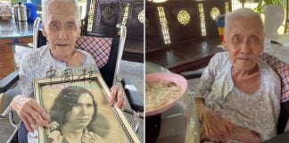 elderly woman meet children left