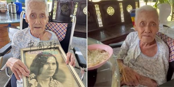 elderly woman meet children left