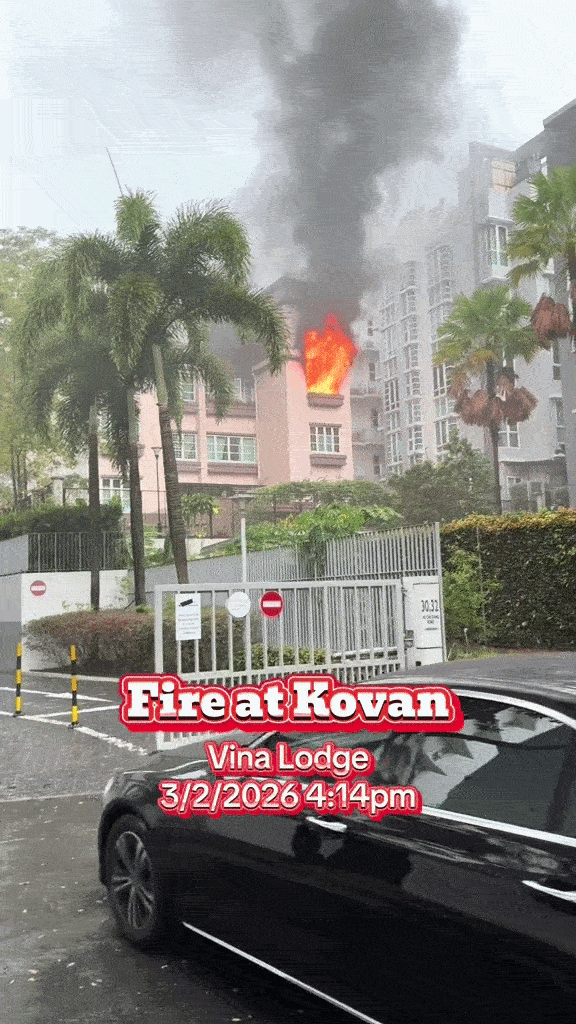 smoke billowing from unit