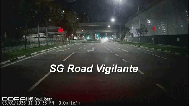 car speeds towards other car