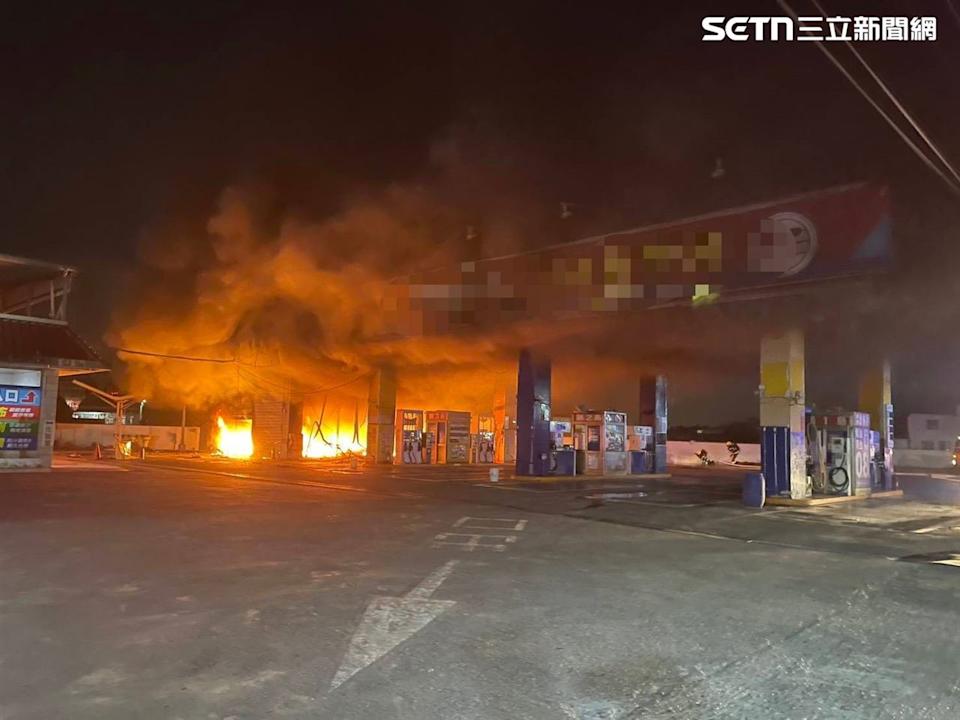 fire petrol station taiwan