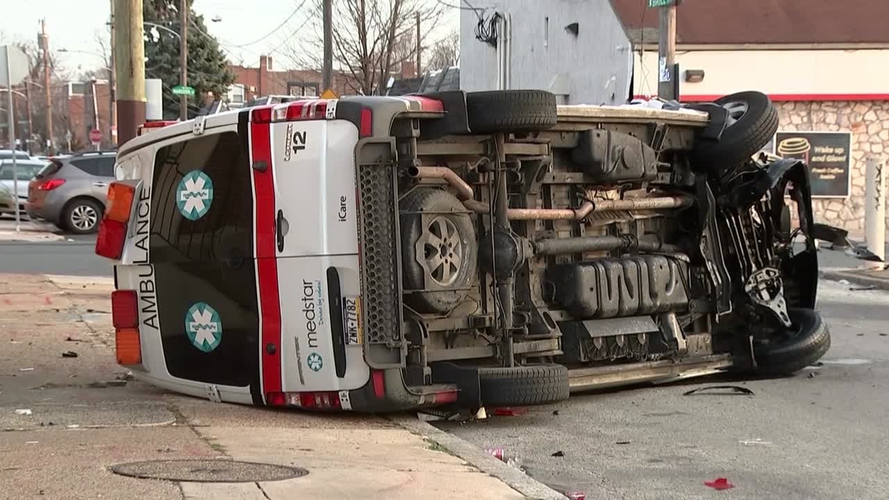 infant ambulance crashed flipped