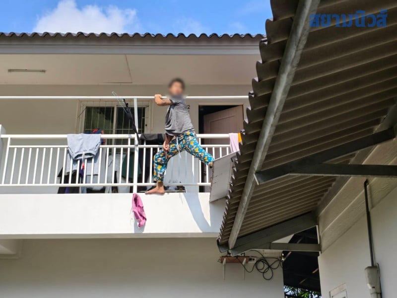 man barge home assault balcony