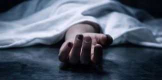 man pushing mother death