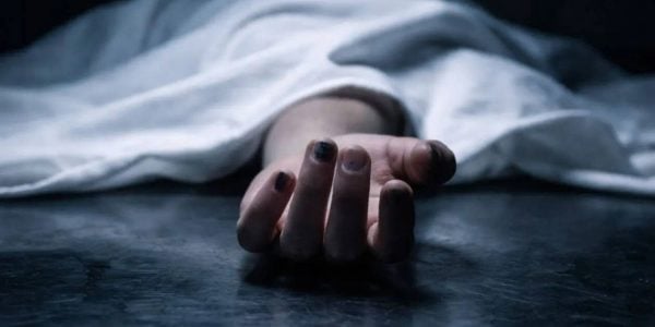 man pushing mother death