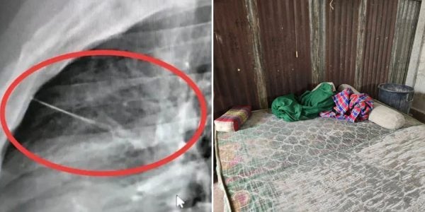 needle close to heart