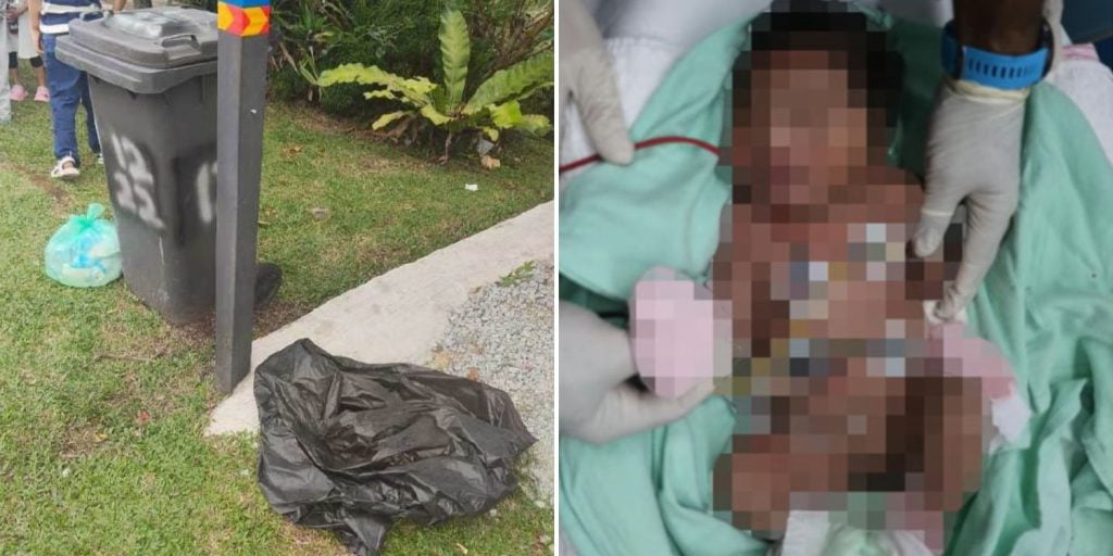 newborn baby rubbish bin