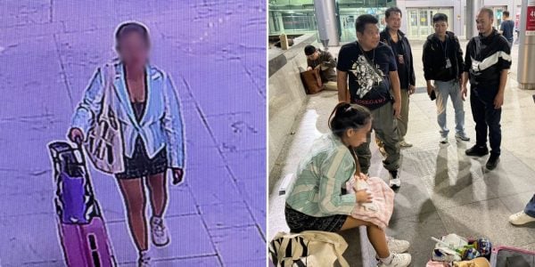 newborn shopping mall restroom