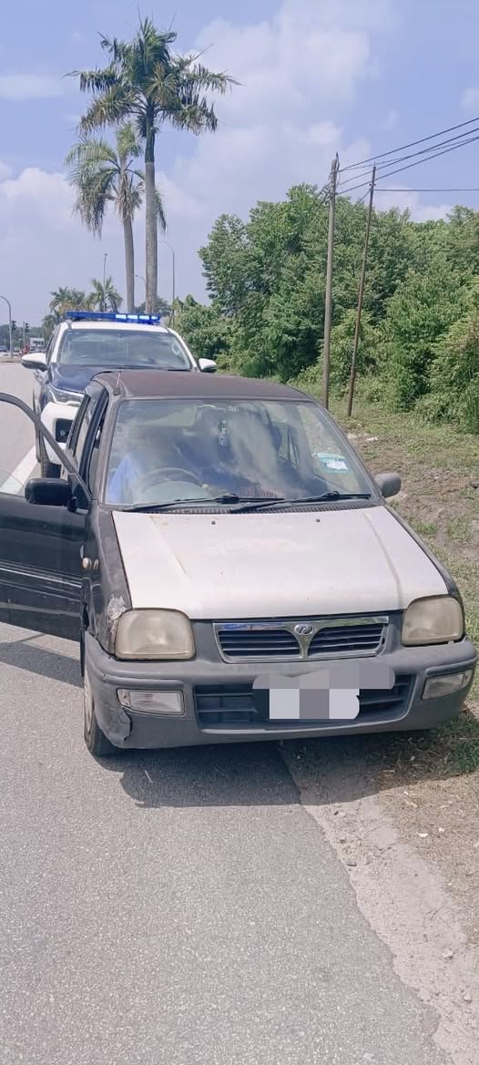 underaged boy driving father car