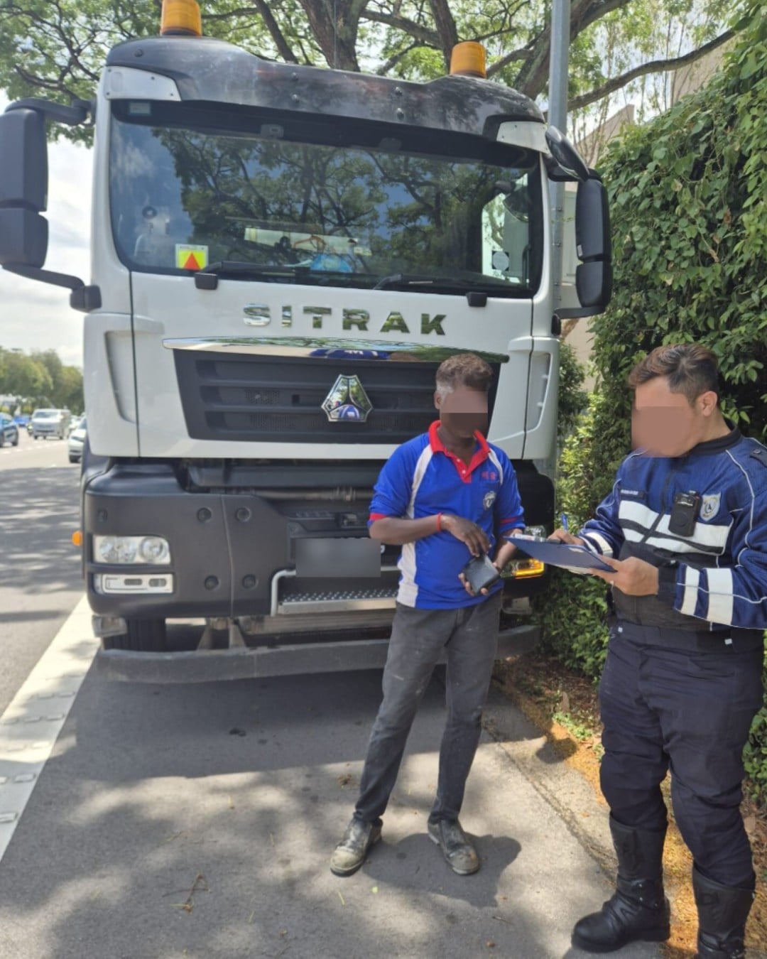 man gets caught driving illegal heavy vehicle
