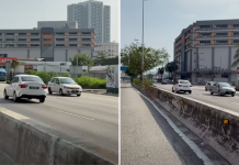 Car drives against traffic KL