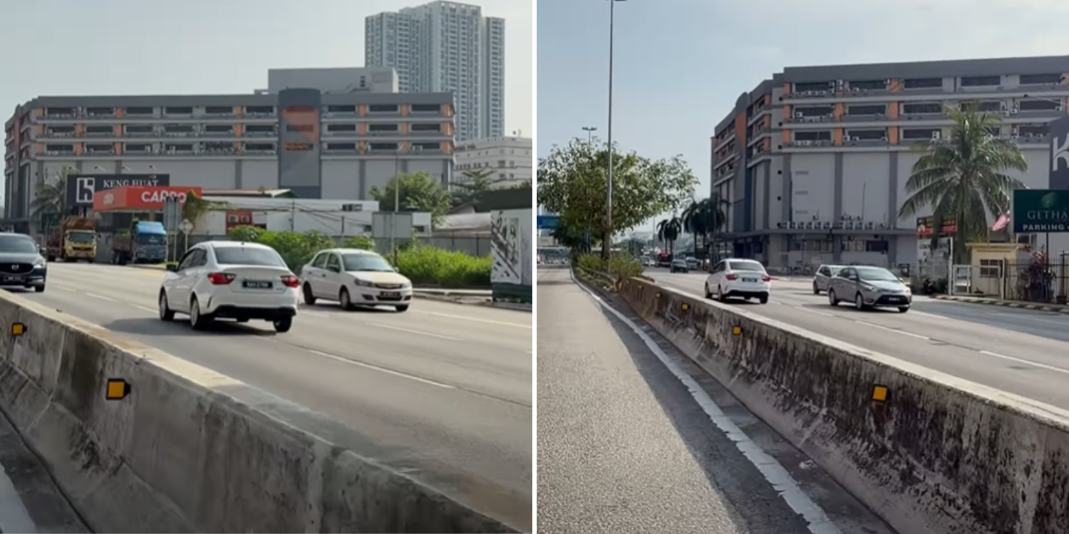 Car drives against traffic KL