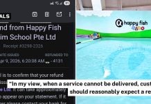 happy fish swim school finally issues cash refund after customer complains on Facebook over e-voucher refund