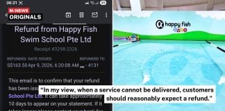happy fish swim school finally issues cash refund after customer complains on Facebook over e-voucher refund