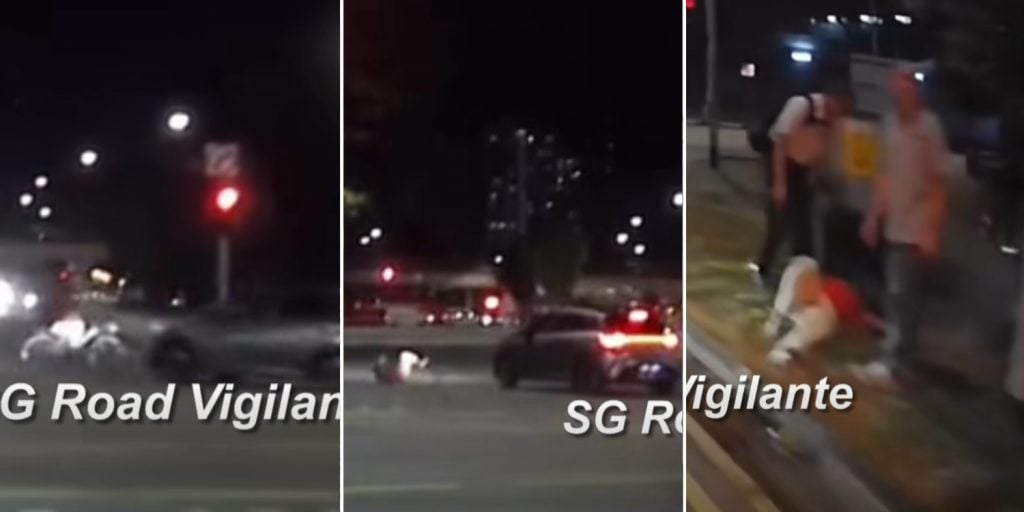 cyclist gets hit by car