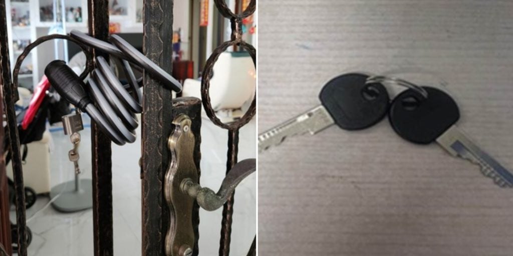 man arrested after 3 hours, allegedly locked unit with bicycle lock