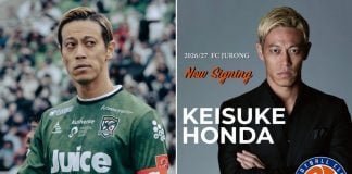 keisuke honda signs for FC Jurong in Singapore Premier League