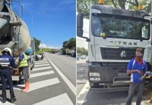 LTA Officers conduct enforcement operations against errant heavy vehicles