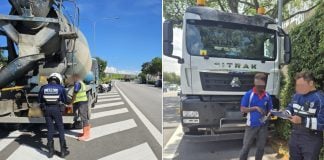 LTA Officers conduct enforcement operations against errant heavy vehicles