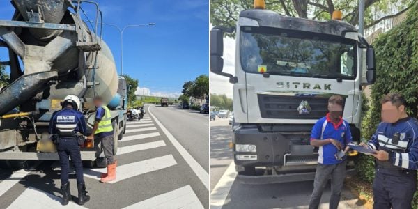 LTA Officers conduct enforcement operations against errant heavy vehicles