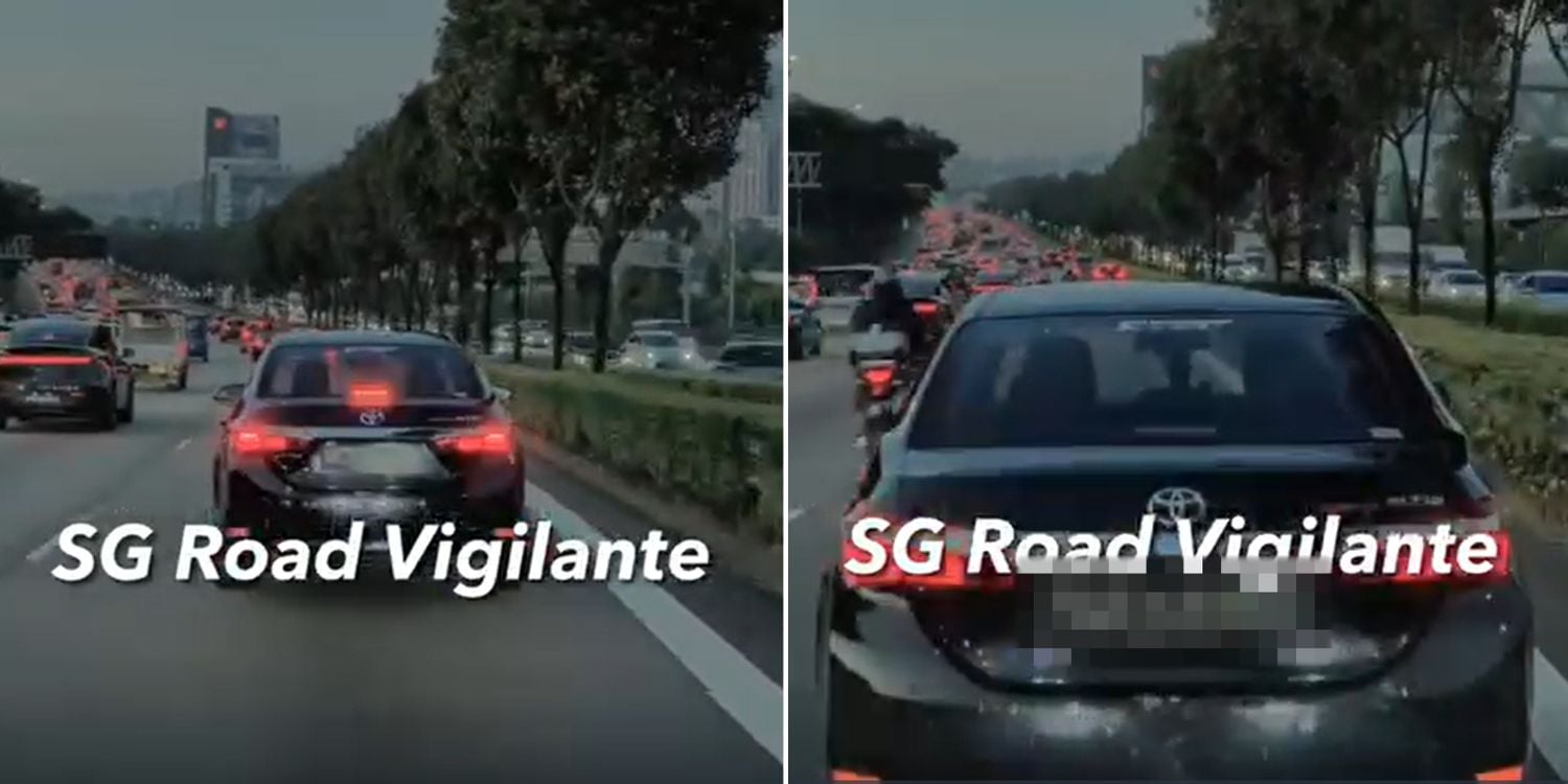 phv driver jams brakes, nearly causes accident after driver high beams