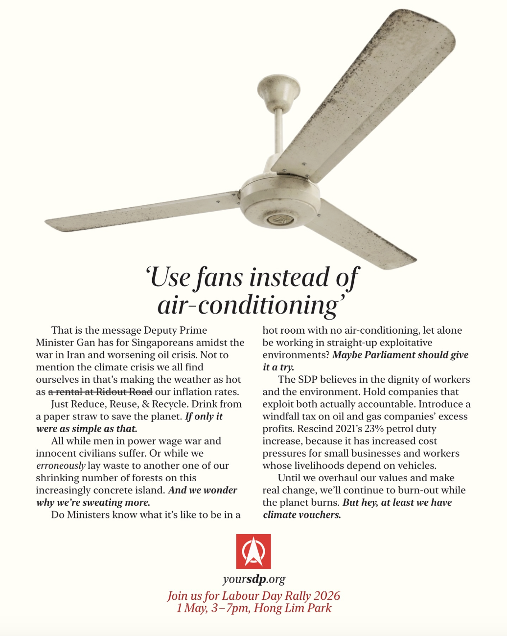 sdp criticise message