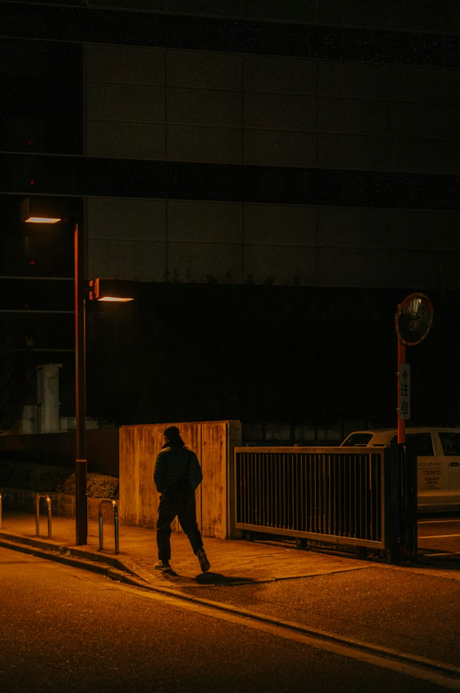 walking alone at night