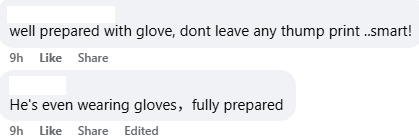 fully prepared, even wore gloves