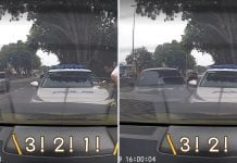 driver sideswipes police car