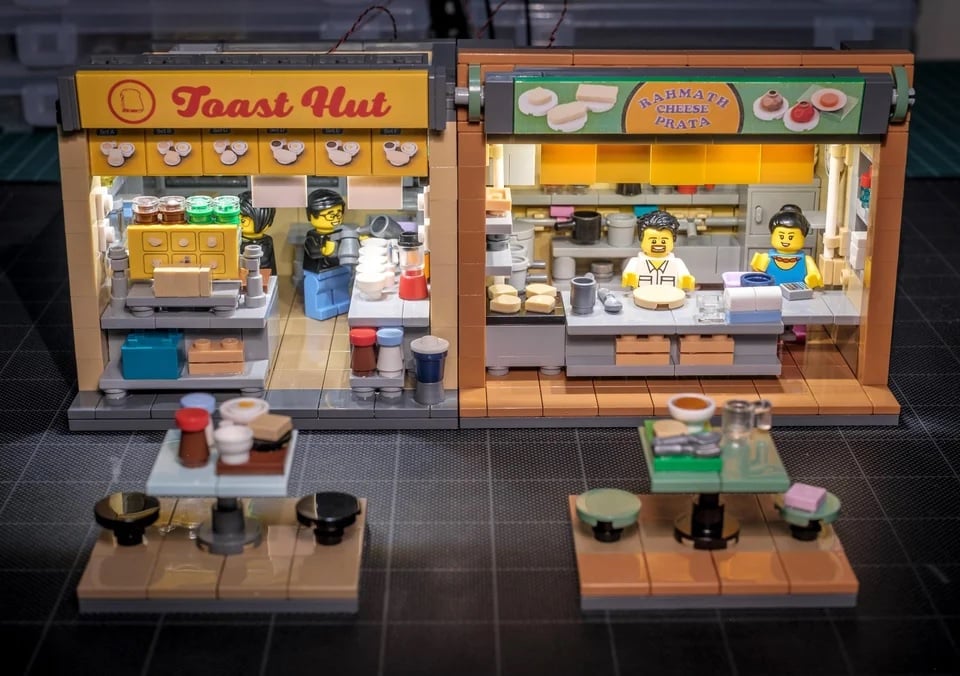 lego hawker stalls creation