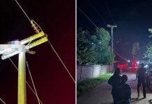 man electrocuted pole