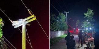 man electrocuted pole