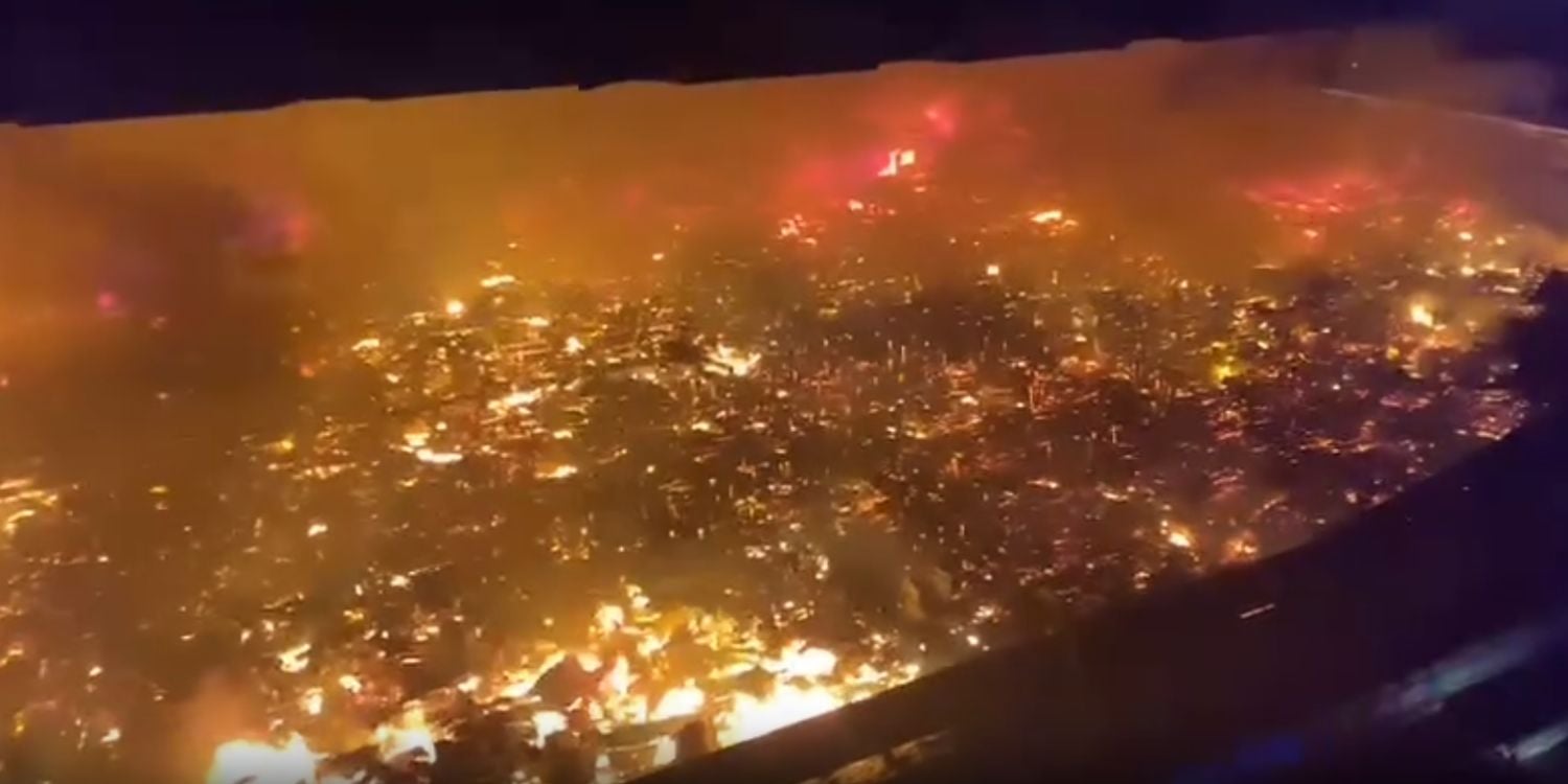 massive fire sabah village