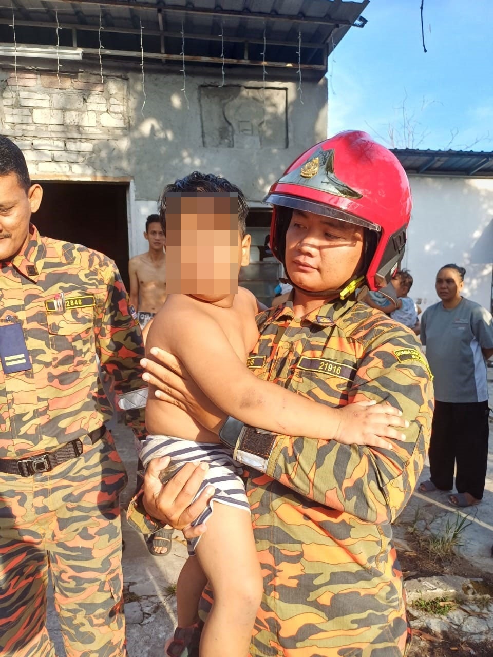 motorcycle ditch car overturns (3)