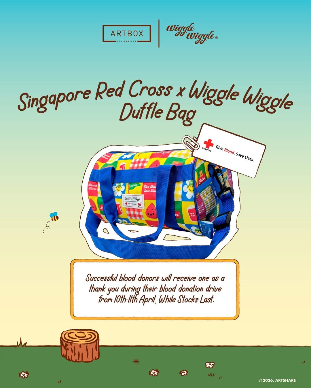 red cross bag giveaway duffle