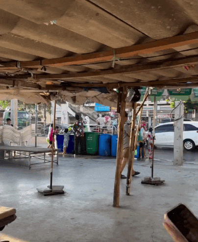 rubbish bins water songkran (2)