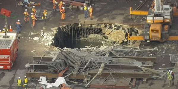 scaffolding collapses japan