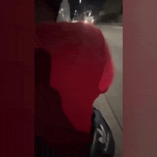 student jumps off motorcycle swat 