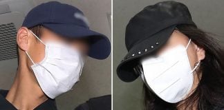 woman stuffed suitcase korea