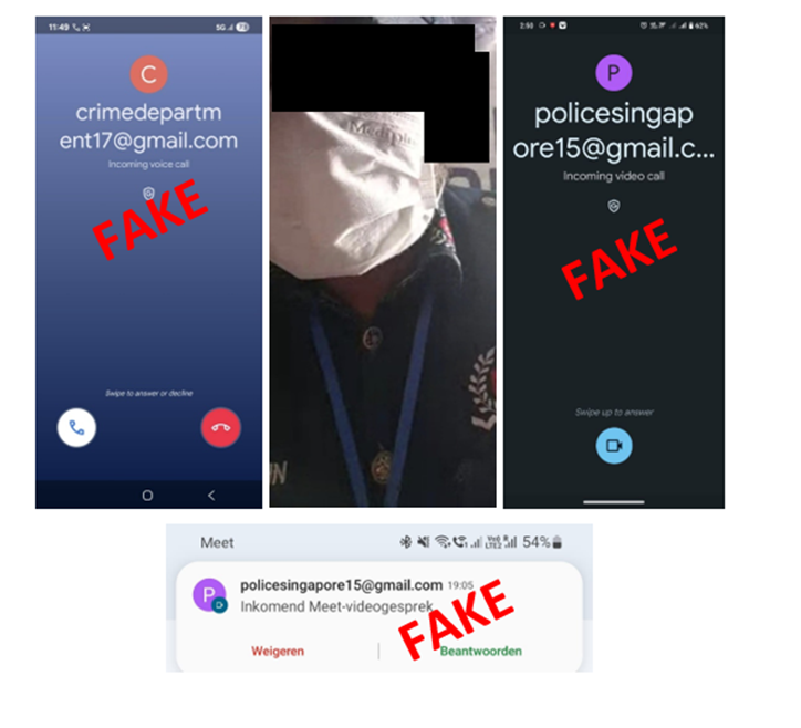 scammer Singapore police officer