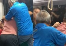 passengers try to stop fight on mrt