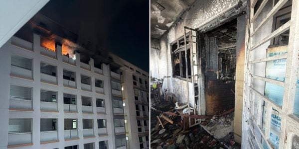 fire at tampines hdb block
