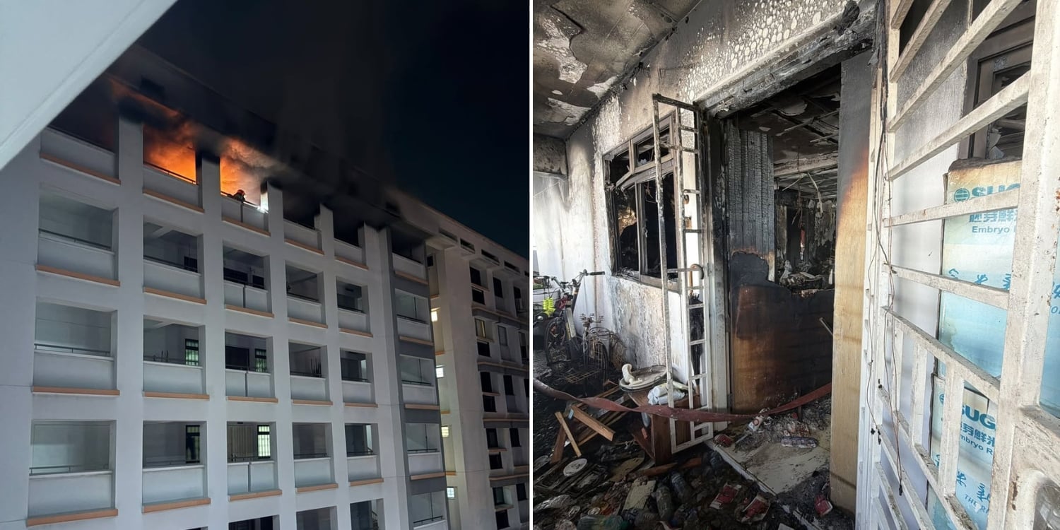 fire at tampines hdb block