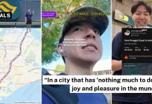 man films himself walking from punggol coast mrt to harbourfront mrt