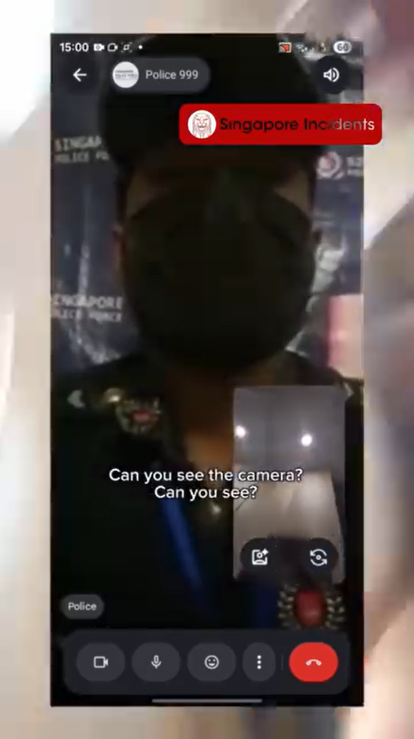 scammer turns on camera