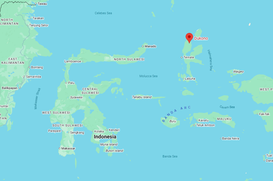 dukono on map